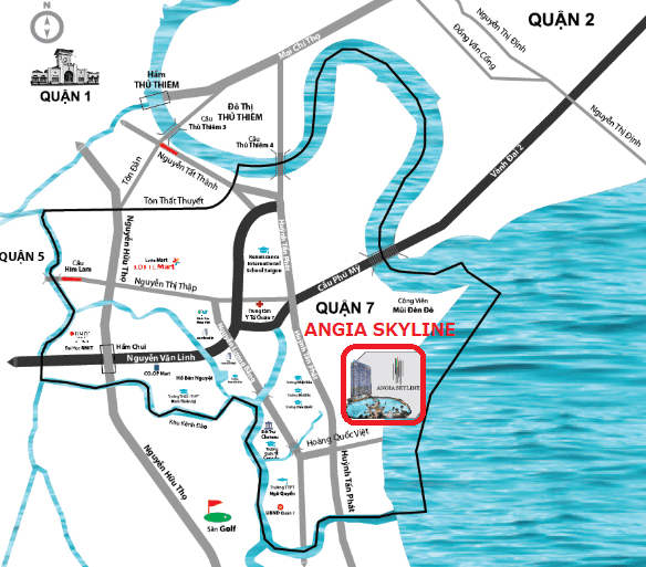 Vị trí An Gia Skyline Quận 7