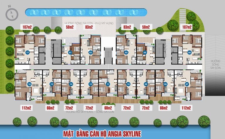 Mặt Bằng Căn Hộ An Gia Skyline Quận 7